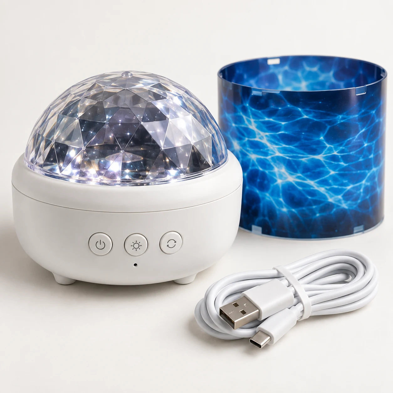 NoelSky projector controls, shades and USB cable