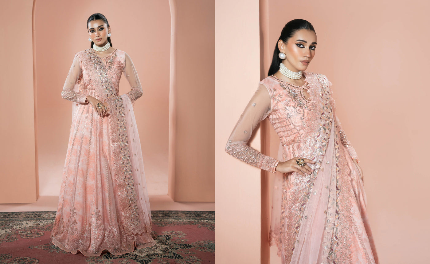 Blush embellished Rangeen formal outfit