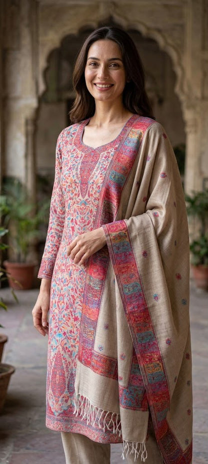 Natural Beige Pure Kani silk