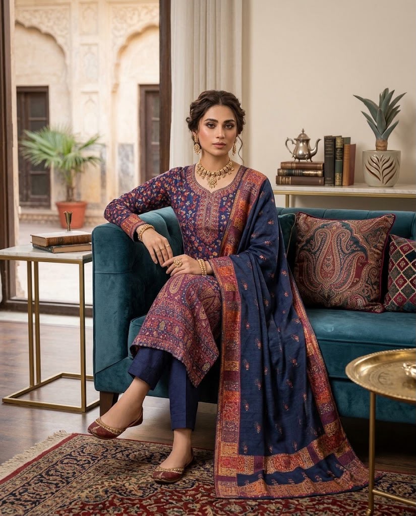 Deep Midnight Blue Pure Kani Silk