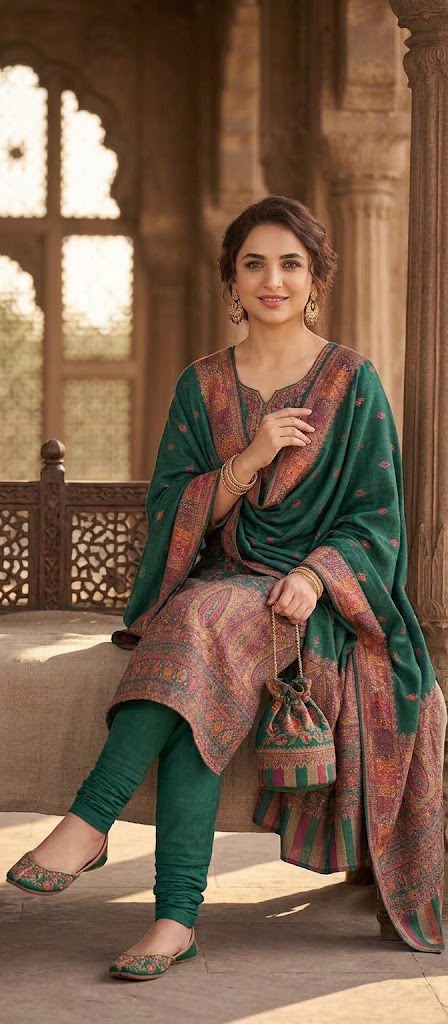 Stunning Green Kani silk