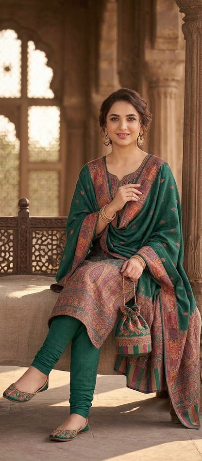 Stunning Green Kani silk