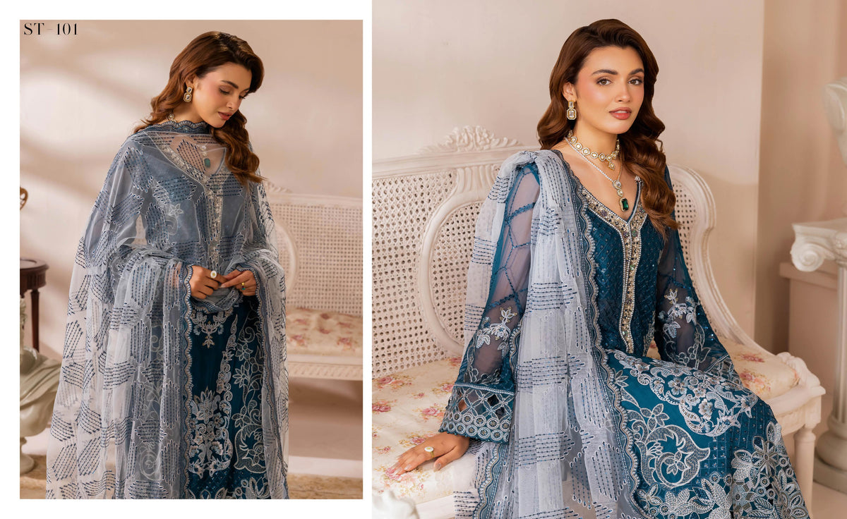 Ramsha Satrangi Chiffon Vol 01 - Design 01 — view 3