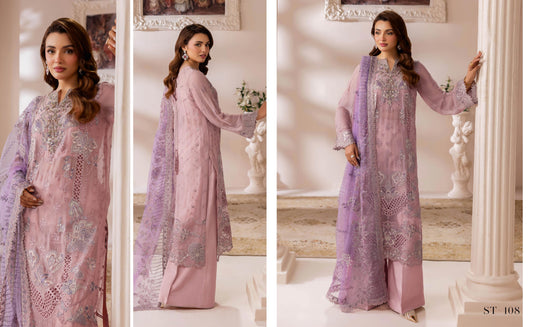 Ramsha Satrangi Chiffon Vol 01 - Design 08 — view 1