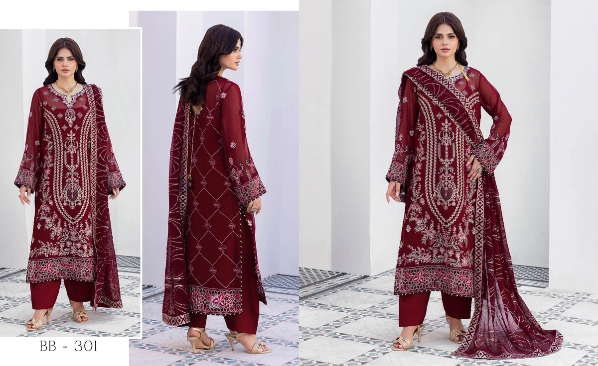 Ramsha Sonehri Chiffon Vol 03 - Design 01 — view 1