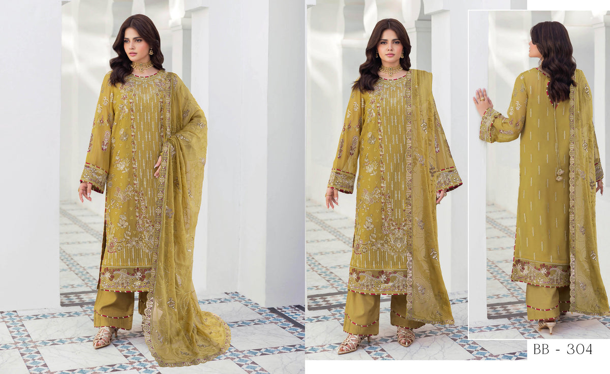 Ramsha Sonehri Chiffon Vol 03 - Design 04 — view 1